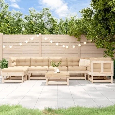 Juego de muebles de jardín 8 piezas madera maciza de pino de , Conjuntos de jardín - Ref: Foro24-3186277, Precio: 366,52 €, D...