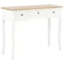 Mesa consola tocador con 3 cajones blancos de vidaXL, Mesas auxiliares - Ref: Foro24-280044, Precio: 163,13 €, Descuento: %