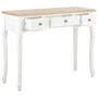 Konsolentisch Schminktisch mit 3 weißen Schubladen von vidaXL, Seitentische - Ref: Foro24-280044, Preis: 166,58 €, Rabatt: %