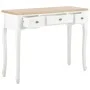 Mesa consola tocador con 3 cajones blancos de vidaXL, Mesas auxiliares - Ref: Foro24-280044, Precio: 163,13 €, Descuento: %