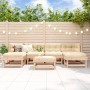 Juego de muebles de jardín 7 piezas madera maciza de pino by , Garden sets - Ref: Foro24-3186347, Price: 313,96 €, Discount: %