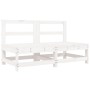 Juego de muebles de jardín 6 piezas madera maciza pino blanco