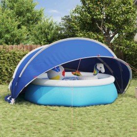 Cúpula para piscina Manual Azul 472 x 460 x 229 cm en Cubiertas para piscina | Comprar online en Foro24