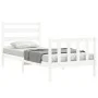 Estructura de cama con cabecero madera maciza blanco 100x200 cm de , Camas y somieres - Ref: Foro24-3192027, Precio: 128,39 €...
