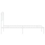 Estructura de cama de metal con cabecero blanco 75x190 cm de , Camas y somieres - Ref: Foro24-373926, Precio: 63,03 €