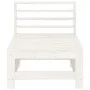 Zentrales Gartensofa aus massivem weißem Kiefernholz von , Modulare Sofas für den Außenbereich - Ref: Foro24-825612, Preis: 7...