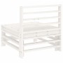 Zentrales Gartensofa aus massivem weißem Kiefernholz von , Modulare Sofas für den Außenbereich - Ref: Foro24-825612, Preis: 7...