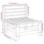 Zentrales Gartensofa aus massivem weißem Kiefernholz von , Modulare Sofas für den Außenbereich - Ref: Foro24-825612, Preis: 7...