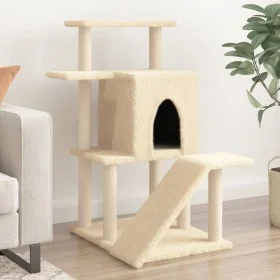 Cat scratching post with cream sisal posts 97 cm by , Cat furniture - Ref: Foro24-172097, Price: 52,95 €, Discount: %