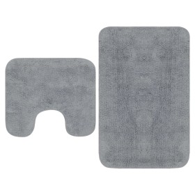 Graues 2-teiliges Badteppich-Set aus Stoff von vidaXL, Teppiche und Badematten - Ref: Foro24-133230, Preis: 25,24 €, Rabatt: %