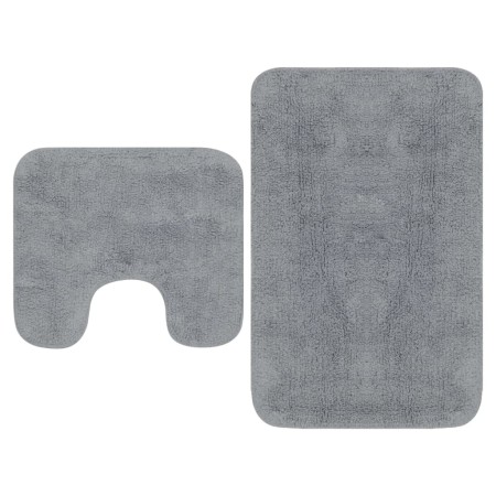 Graues 2-teiliges Badteppich-Set aus Stoff von vidaXL, Teppiche und Badematten - Ref: Foro24-133230, Preis: 25,24 €, Rabatt: %
