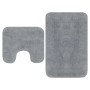 Graues 2-teiliges Badteppich-Set aus Stoff von vidaXL, Teppiche und Badematten - Ref: Foro24-133230, Preis: 25,24 €, Rabatt: %
