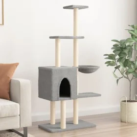 Cat scratching post with light gray sisal posts 145 cm by , Cat furniture - Ref: Foro24-172095, Price: 54,26 €, Discount: %