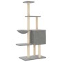 Katzenkratzbaum mit hellgrauen Sisalstämmen 145 cm von , Katzenmöbel - Ref: Foro24-172095, Preis: 54,87 €, Rabatt: %