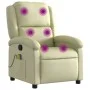 Cremefarbener Massagesessel aus echtem Leder von , Sessel - Ref: Foro24-371795, Preis: 321,26 €, Rabatt: %