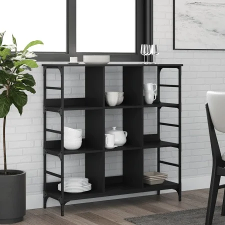 Black engineered wood sideboard 102x32x103.5 cm by , Sideboards - Ref: Foro24-837727, Price: 56,71 €, Discount: %