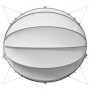 Cúpula para piscina Manual Gris y naranja 546 x 516 x 250 cm en Cubiertas para piscina | Comprar online en Foro24