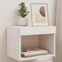 Mesita de noche de pared con luces LED blanco de , Muebles TV - Ref: Foro24-837113, Precio: 28,59 €, Descuento: %