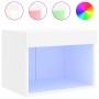 Wand-Nachttisch mit weißen LED-Leuchten von , TV-Möbel - Ref: Foro24-837113, Preis: 29,55 €, Rabatt: %