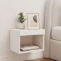 Mesita de noche de pared con luces LED blanco de , Muebles TV - Ref: Foro24-837113, Precio: 28,59 €, Descuento: %