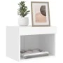 Mesita de noche de pared con luces LED blanco de , Muebles TV - Ref: Foro24-837113, Precio: 28,59 €, Descuento: %
