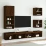 TV-Schrank mit LED-Leuchten, braune Eiche, 40,5 x 30 x 102 cm von , TV-Möbel - Ref: Foro24-837063, Preis: 45,34 €, Rabatt: %