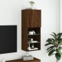 TV-Schrank mit LED-Leuchten, braune Eiche, 40,5 x 30 x 102 cm von , TV-Möbel - Ref: Foro24-837063, Preis: 46,94 €, Rabatt: %