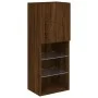 TV-Schrank mit LED-Leuchten, braune Eiche, 40,5 x 30 x 102 cm von , TV-Möbel - Ref: Foro24-837063, Preis: 45,34 €, Rabatt: %