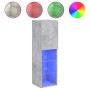 Mueble para TV con luces LED gris hormigón 30,5x30x102 cm de , Muebles TV - Ref: Foro24-837021, Precio: 63,39 €, Descuento: %