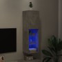 Mueble para TV con luces LED gris hormigón 30,5x30x102 cm de , Muebles TV - Ref: Foro24-837021, Precio: 63,39 €, Descuento: %