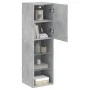 Betongrauer TV-Schrank mit LED-Leuchten 30,5 x 30 x 102 cm von , TV-Möbel - Ref: Foro24-837021, Preis: 61,33 €, Rabatt: %