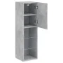 Betongrauer TV-Schrank mit LED-Leuchten 30,5 x 30 x 102 cm von , TV-Möbel - Ref: Foro24-837021, Preis: 61,33 €, Rabatt: %