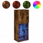 Mueble para TV con luces LED roble ahumado 40,5x30x102 cm de , Muebles TV - Ref: Foro24-837061, Precio: 66,25 €, Descuento: %