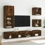 TV-Schrank mit LED-Leuchten, geräucherte Eiche, 40,5 x 30 x 102 cm von , TV-Möbel - Ref: Foro24-837061, Preis: 60,88 €, Rabat...