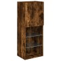 TV-Schrank mit LED-Leuchten, geräucherte Eiche, 40,5 x 30 x 102 cm von , TV-Möbel - Ref: Foro24-837061, Preis: 63,84 €, Rabat...