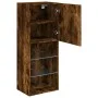 TV-Schrank mit LED-Leuchten, geräucherte Eiche, 40,5 x 30 x 102 cm von , TV-Möbel - Ref: Foro24-837061, Preis: 60,88 €, Rabat...