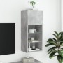 Mueble para TV con luces LED gris hormigón 40,5x30x90 cm