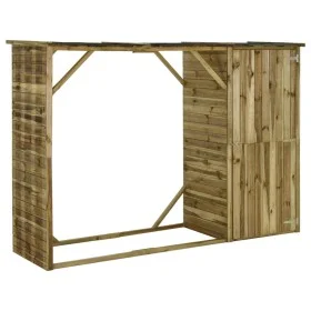 Feuerholzschuppen und Gartengeräte aus Kiefernholz, 253 x 80 x 170 cm von vidaXL, Schuppen - Ref: Foro24-45137, Preis: 412,11...