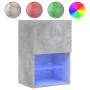 Mueble para TV con luces LED gris hormigón 40,5x30x60 cm de , Muebles TV - Ref: Foro24-837035, Precio: 50,00 €
