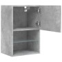 Betongrauer TV-Schrank mit LED-Leuchten 40,5 x 30 x 60 cm von , TV-Möbel - Ref: Foro24-837035, Preis: 50,09 €, Rabatt: %