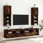 Mueble para TV con luces LED roble ahumado 30,5x30x102 cm de , Muebles TV - Ref: Foro24-837023, Precio: 56,24 €, Descuento: %