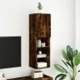 Mueble para TV con luces LED roble ahumado 30,5x30x102 cm de , Muebles TV - Ref: Foro24-837023, Precio: 56,24 €, Descuento: %