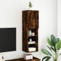 TV-Schrank mit LED-Leuchten, geräucherte Eiche, 30,5 x 30 x 102 cm von , TV-Möbel - Ref: Foro24-837023, Preis: 57,02 €, Rabat...