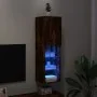 Mueble para TV con luces LED roble ahumado 30,5x30x102 cm de , Muebles TV - Ref: Foro24-837023, Precio: 56,24 €, Descuento: %