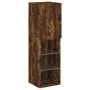 Mueble para TV con luces LED roble ahumado 30,5x30x102 cm de , Muebles TV - Ref: Foro24-837023, Precio: 56,24 €, Descuento: %