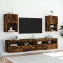 Mueble para TV con luces LED roble ahumado 40,5x30x60 cm