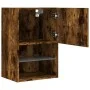 TV-Schrank mit LED-Leuchten, geräucherte Eiche, 40,5 x 30 x 60 cm von , TV-Möbel - Ref: Foro24-837037, Preis: 41,43 €, Rabatt: %