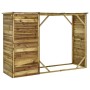 Caseta leña y herramientas jardín madera pino 253x80x170 cm de vidaXL, Cobertizos - Ref: Foro24-45137, Precio: 417,60 €
