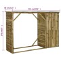 Feuerholzschuppen und Gartengeräte aus Kiefernholz, 253 x 80 x 170 cm von vidaXL, Schuppen - Ref: Foro24-45137, Preis: 417,60...