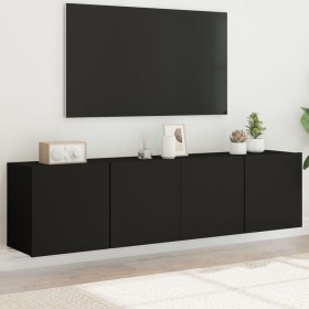 Wand-TV-Schränke 2 Einheiten schwarz 80x30x41 cm von , TV-Möbel - Ref: Foro24-836955, Preis: 115,70 €, Rabatt: %